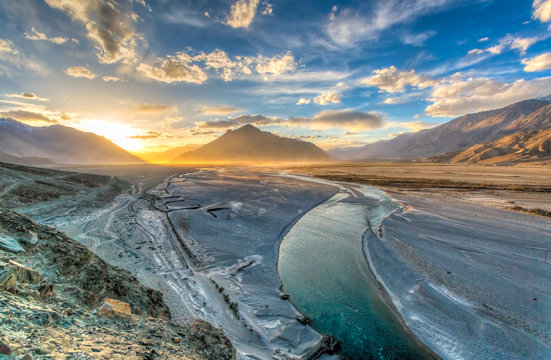 Nubra and Shyok mountain view